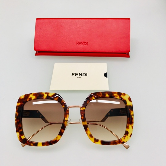 NWT Fendi 0317/S-0086/HA Dark Havana Sunglasses - Picture 6 of 6